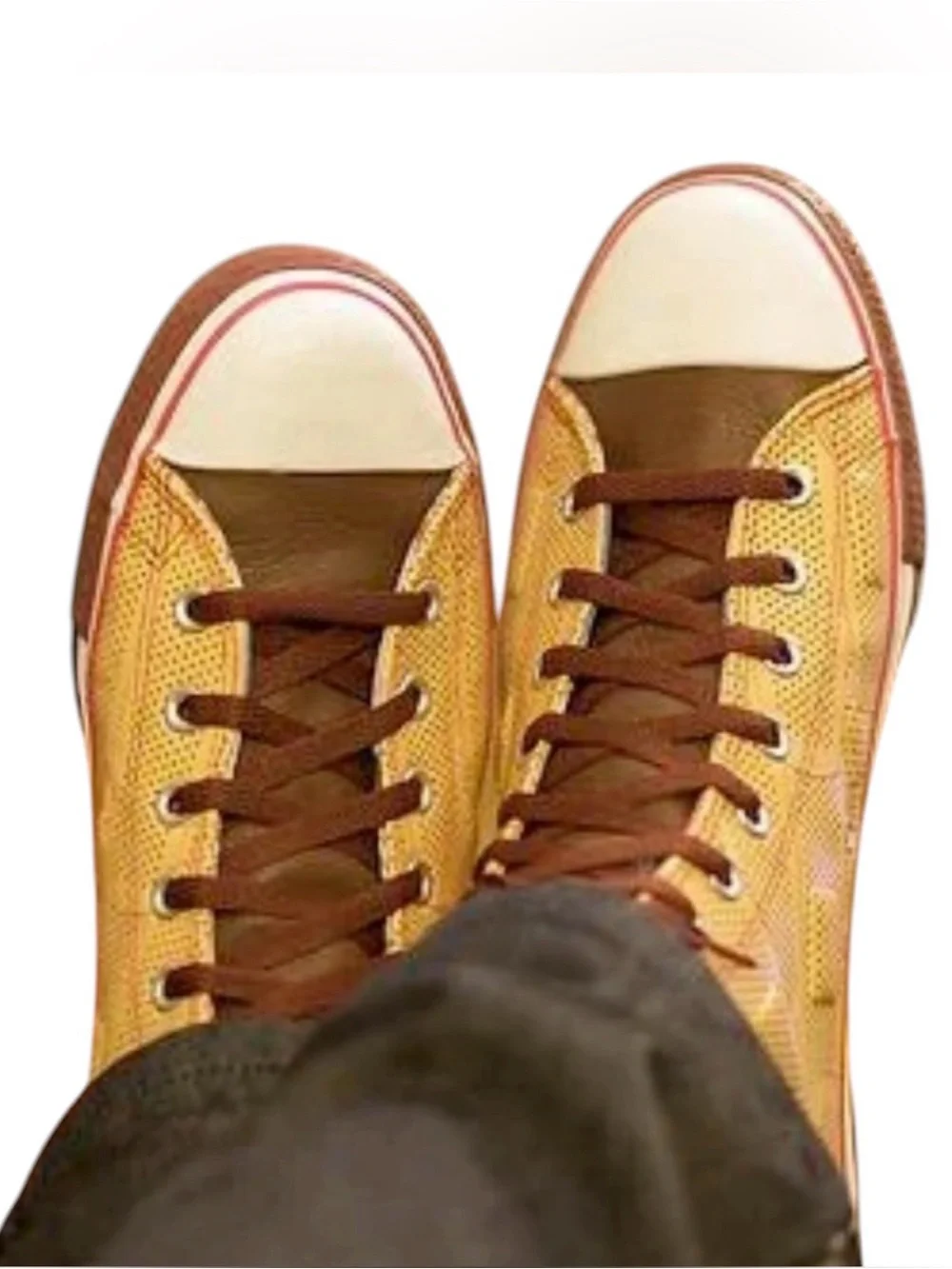 Dr. Romanelli x Converse Chuck Taylor Hi-top Yellow/Brown Sneakers(Sz Men’s 8.5) - Picture 3 of 13